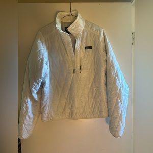 Patagonia puffer quarter zip - never worn. White